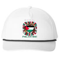 I Love Free Palestine Flag Save Gaza Strip Palestinian Snapback Five-Panel Rope Hat