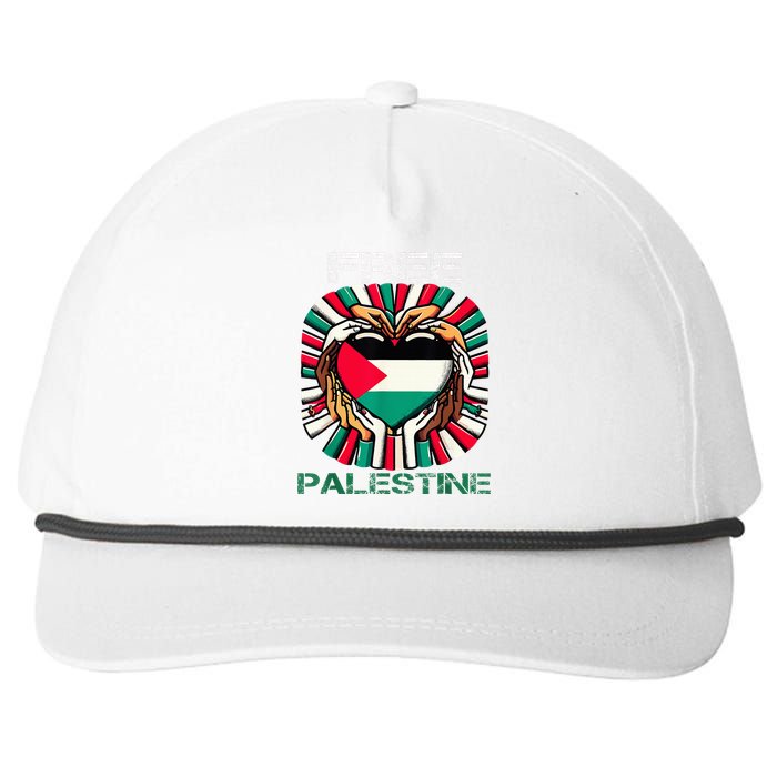 I Love Free Palestine Flag Save Gaza Strip Palestinian Snapback Five-Panel Rope Hat