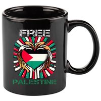 I Love Free Palestine Flag Save Gaza Strip Palestinian 11oz C Handle Ceramic Mug