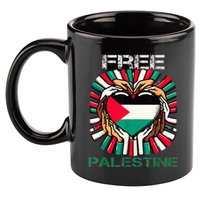 I Love Free Palestine Flag Save Gaza Strip Palestinian 11oz C Handle Ceramic Mug