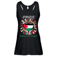 I Love Free Palestine Flag Save Gaza Strip Palestinian Ladies Essential Flowy Tank