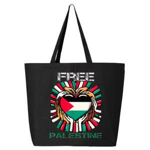 I Love Free Palestine Flag Save Gaza Strip Palestinian 25L Jumbo Tote