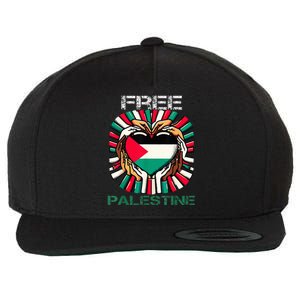 I Love Free Palestine Flag Save Gaza Strip Palestinian Wool Snapback Cap