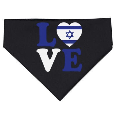 Israel Love Flag I Stand With Israel Heritage Israeli Flag USA-Made Doggie Bandana