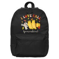 I Love Fall Prevention Autumn Nurse Physical Therapista 16 in Basic Backpack