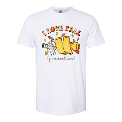 I Love Fall Prevention Autumn Nurse Physical Therapista Softstyle CVC T-Shirt