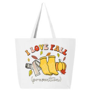 I Love Fall Prevention Autumn Nurse Physical Therapista 25L Jumbo Tote