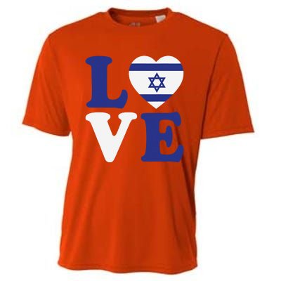 Israel Love Flag I Stand With Israel Heritage Israeli Flag Cooling Performance Crew T-Shirt