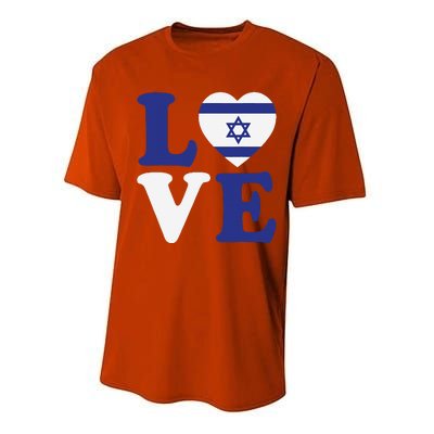 Israel Love Flag I Stand With Israel Heritage Israeli Flag Performance Sprint T-Shirt