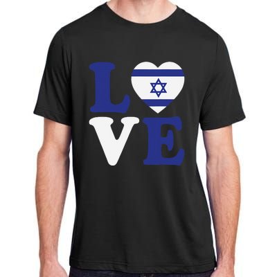 Israel Love Flag I Stand With Israel Heritage Israeli Flag Adult ChromaSoft Performance T-Shirt