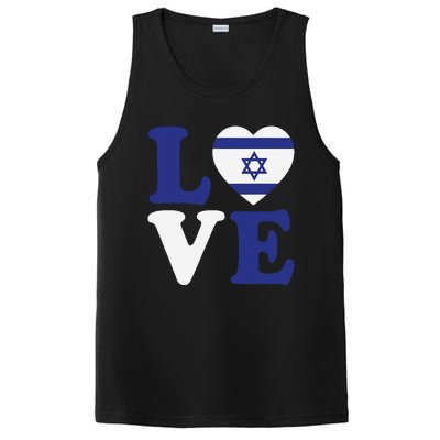 Israel Love Flag I Stand With Israel Heritage Israeli Flag PosiCharge Competitor Tank