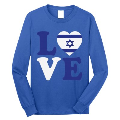 Israel Love Flag I Stand With Israel Heritage Israeli Flag Long Sleeve Shirt