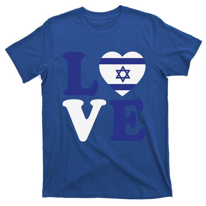 Israel Love Flag I Stand With Israel Heritage Israeli Flag T-Shirt