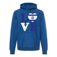 Israel Love Flag I Stand With Israel Heritage Israeli Flag Premium Hoodie