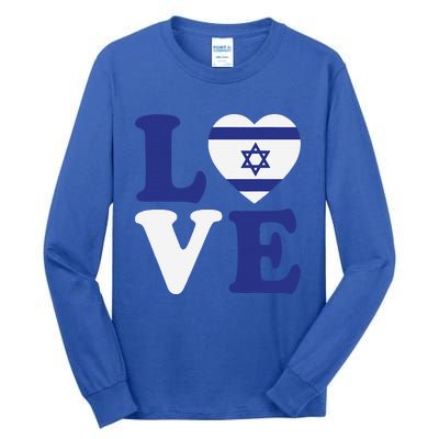 Israel Love Flag I Stand With Israel Heritage Israeli Flag Tall Long Sleeve T-Shirt