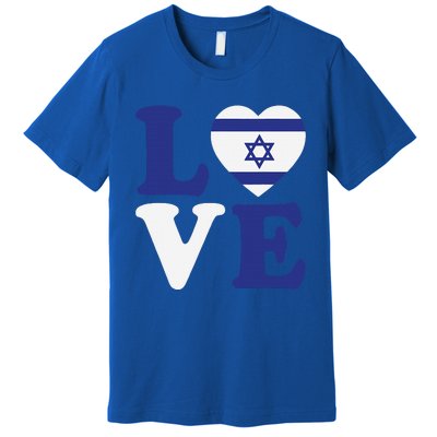 Israel Love Flag I Stand With Israel Heritage Israeli Flag Premium T-Shirt