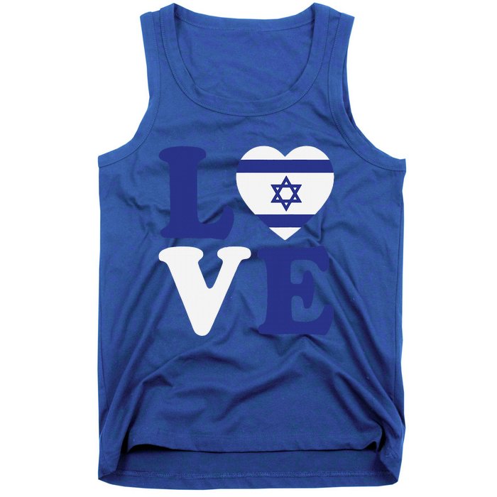 Israel Love Flag I Stand With Israel Heritage Israeli Flag Tank Top