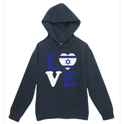 Israel Love Flag I Stand With Israel Heritage Israeli Flag Urban Pullover Hoodie