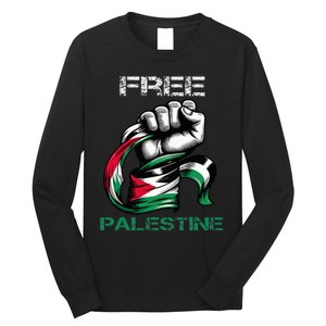 I Love Free Palestine Flag Save Gaza Strip Palestinian Long Sleeve Shirt