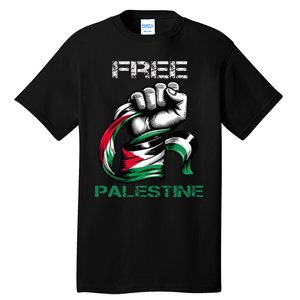 I Love Free Palestine Flag Save Gaza Strip Palestinian Tall T-Shirt