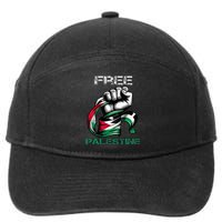 I Love Free Palestine Flag Save Gaza Strip Palestinian 7-Panel Snapback Hat