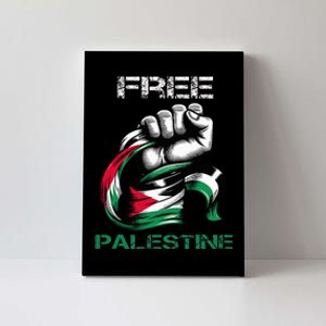 I Love Free Palestine Flag Save Gaza Strip Palestinian Canvas