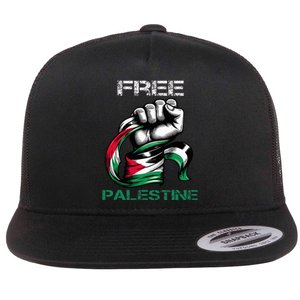 I Love Free Palestine Flag Save Gaza Strip Palestinian Flat Bill Trucker Hat