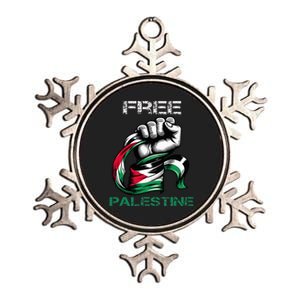 I Love Free Palestine Flag Save Gaza Strip Palestinian Metallic Star Ornament