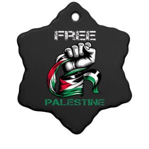 I Love Free Palestine Flag Save Gaza Strip Palestinian Ceramic Star Ornament