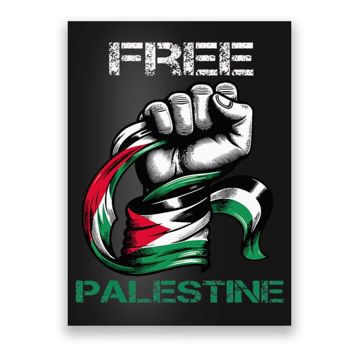 I Love Free Palestine Flag Save Gaza Strip Palestinian Poster