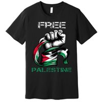 I Love Free Palestine Flag Save Gaza Strip Palestinian Premium T-Shirt