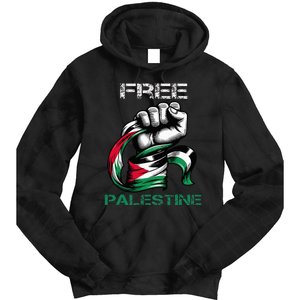 I Love Free Palestine Flag Save Gaza Strip Palestinian Tie Dye Hoodie