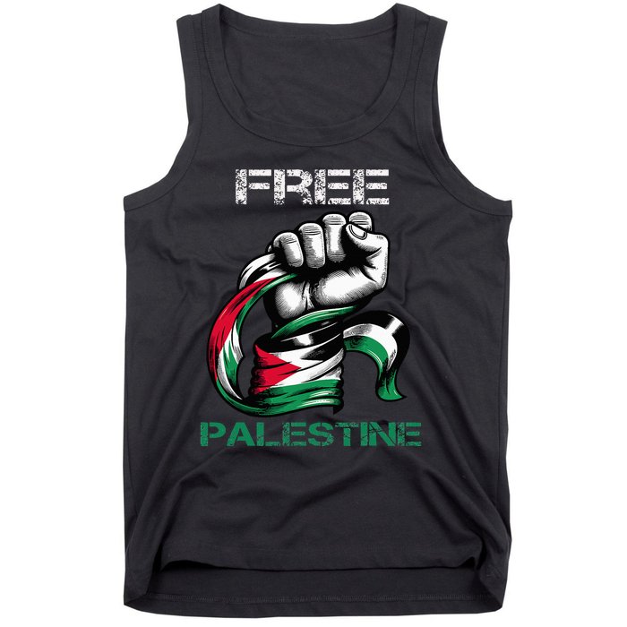 I Love Free Palestine Flag Save Gaza Strip Palestinian Tank Top