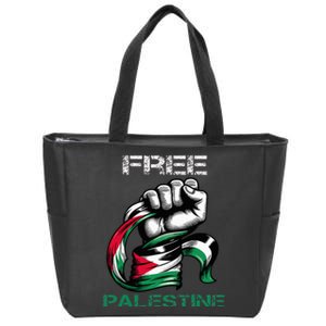 I Love Free Palestine Flag Save Gaza Strip Palestinian Zip Tote Bag