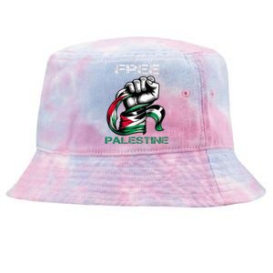 I Love Free Palestine Flag Save Gaza Strip Palestinian Tie-Dyed Bucket Hat