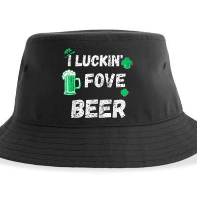 I Luckin Fove Beer St Patricks Day Likes To Drink Sustainable Bucket Hat