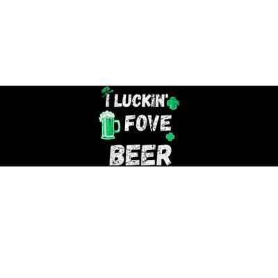 I Luckin Fove Beer St Patricks Day Likes To Drink Bumper Sticker