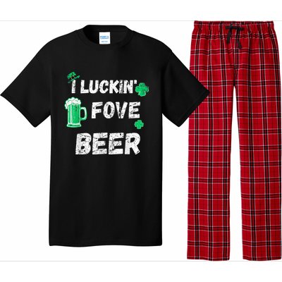 I Luckin Fove Beer St Patricks Day Likes To Drink Pajama Set