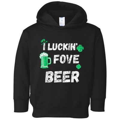 I Luckin Fove Beer St Patricks Day Likes To Drink Toddler Hoodie