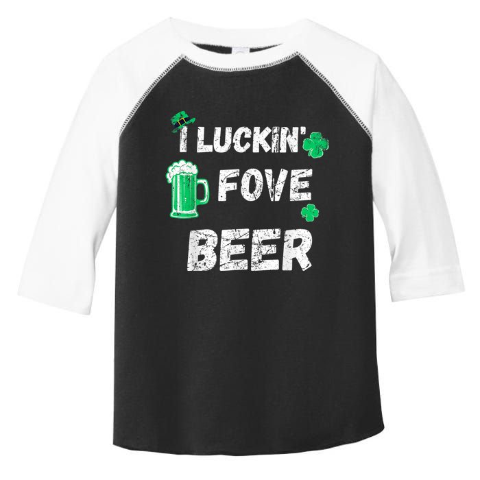 I Luckin Fove Beer St Patricks Day Likes To Drink Toddler Fine Jersey T-Shirt