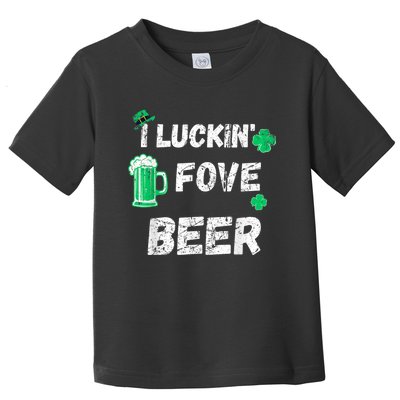 I Luckin Fove Beer St Patricks Day Likes To Drink Toddler T-Shirt