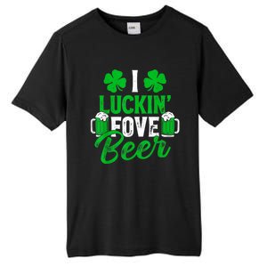 I Luckin Fove Beer St Patricks Day Likes To Drink Tall Fusion ChromaSoft Performance T-Shirt