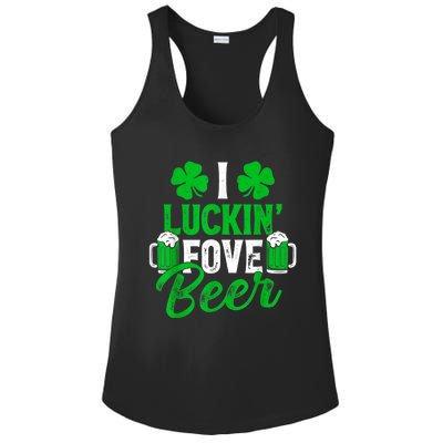 I Luckin Fove Beer St Patricks Day Likes To Drink Ladies PosiCharge Competitor Racerback Tank