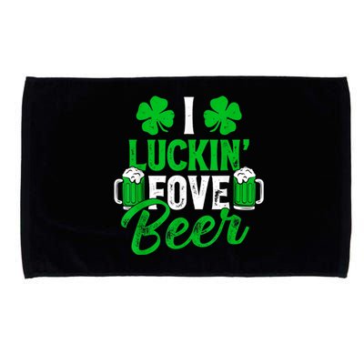 I Luckin Fove Beer St Patricks Day Likes To Drink Microfiber Hand Towel