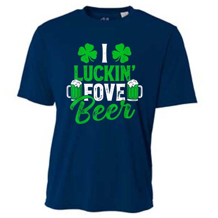 I Luckin Fove Beer St Patricks Day Likes To Drink Cooling Performance Crew T-Shirt