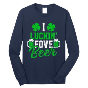 I Luckin Fove Beer St Patricks Day Likes To Drink Long Sleeve Shirt