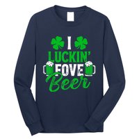 I Luckin Fove Beer St Patricks Day Likes To Drink Long Sleeve Shirt