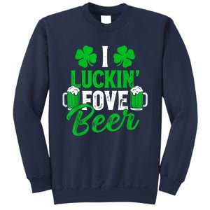 I Luckin Fove Beer St Patricks Day Likes To Drink Sweatshirt