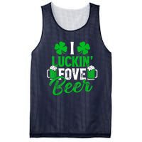 I Luckin Fove Beer St Patricks Day Likes To Drink Mesh Reversible Basketball Jersey Tank