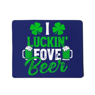 I Luckin Fove Beer St Patricks Day Likes To Drink Mousepad